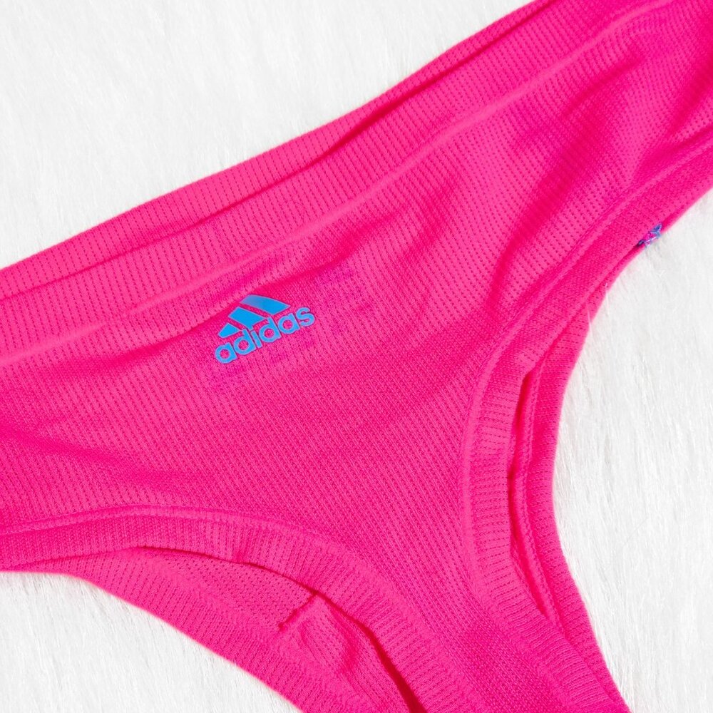 Adidas Women's Seamless Thong Underwear Pink M New - Picture 8 of 9
